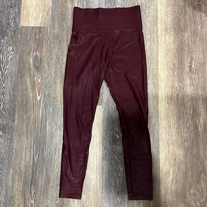 Carbon38 Burgundy Takara High Shine High Waisted Leggings